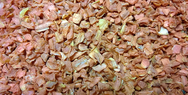 Dehydrated carrot sorting by TOMRA