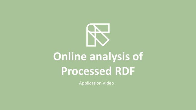 Online Analysis of processed RDF
